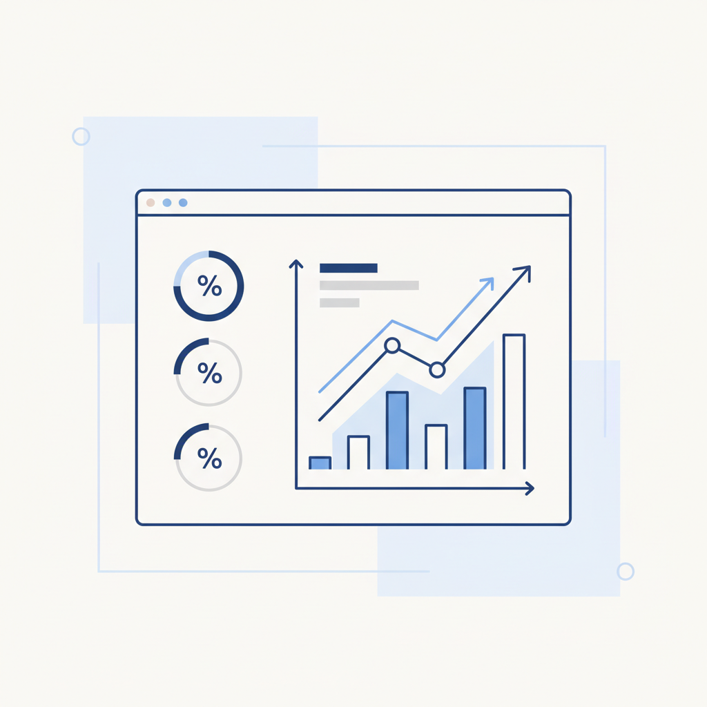 Revenue tracking dashboard showing business growth and ROI